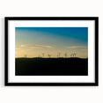 Extra large abstract art print depicting a colorful, textured Brazilian landscape on a black framed canvas.