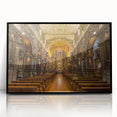 Large abstract wall art featuring a vibrant depiction of the Ecuadorian landscape, in a black frame acrylic print.