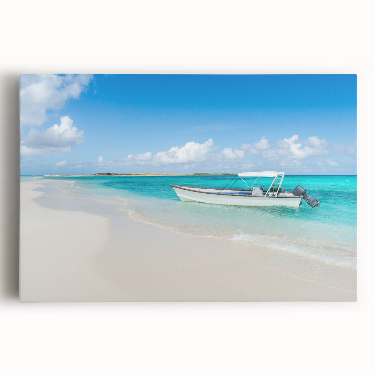 Black and white stretched canvas of a Venezuelan landscape, ideal for kitchen wall art.