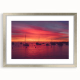 Textured abstract art print depicting a scenic Catalina landscape in muted earth tones, framed in silver.