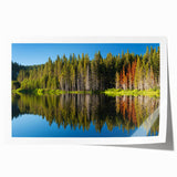 Extra large rolled print of Lake Tahoe with vibrant blue and green hues, ideal for art wall dining room.