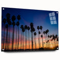 Acrylic print of a large abstract depiction of Santa Barbara, featuring muted earth tones.