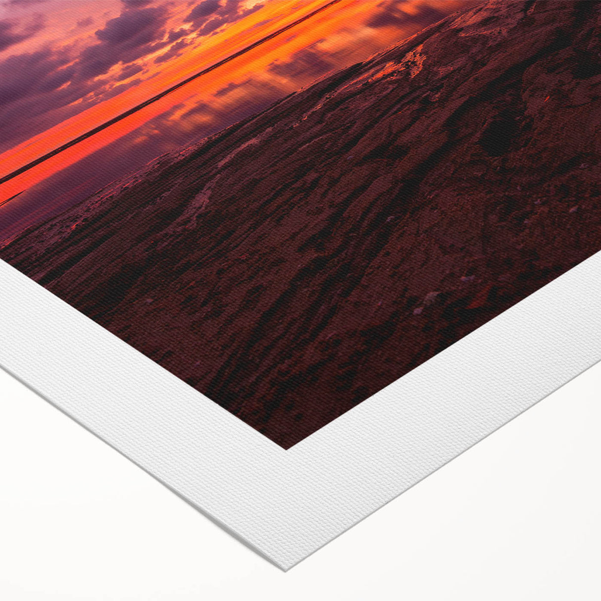 Art deco poster of Santa Cruz featuring pastel sunset colors on rolled canvas, suitable for dining room decor.