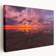Side view of a stretched canvas featuring a vibrant Santa Cruz landscape, ideal for kitchen wall art.