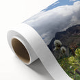 Art Deco poster of Aspen, Colorado scenery on rolled canvas, with muted earth tones, ideal for nursery wall art.
