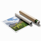 Extra large rolled print of Aspen trees in autumn hues, ideal for classy bathroom wall art.