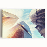 Black and white stretched canvas of the Denver skyline, ideal for kitchen wall art.