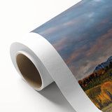 Art Deco style poster of Telluride, Colorado scenery, in pastel colors on rolled canvas, ideal for nursery wall art.