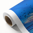 Art deco poster depicting Daytona scenery in pastel shades on rolled canvas, ideal for nursery wall art.