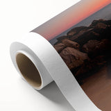 Art Deco style poster of Delaware scenery on rolled canvas, featuring muted earth tones, ideal for nursery wall art.