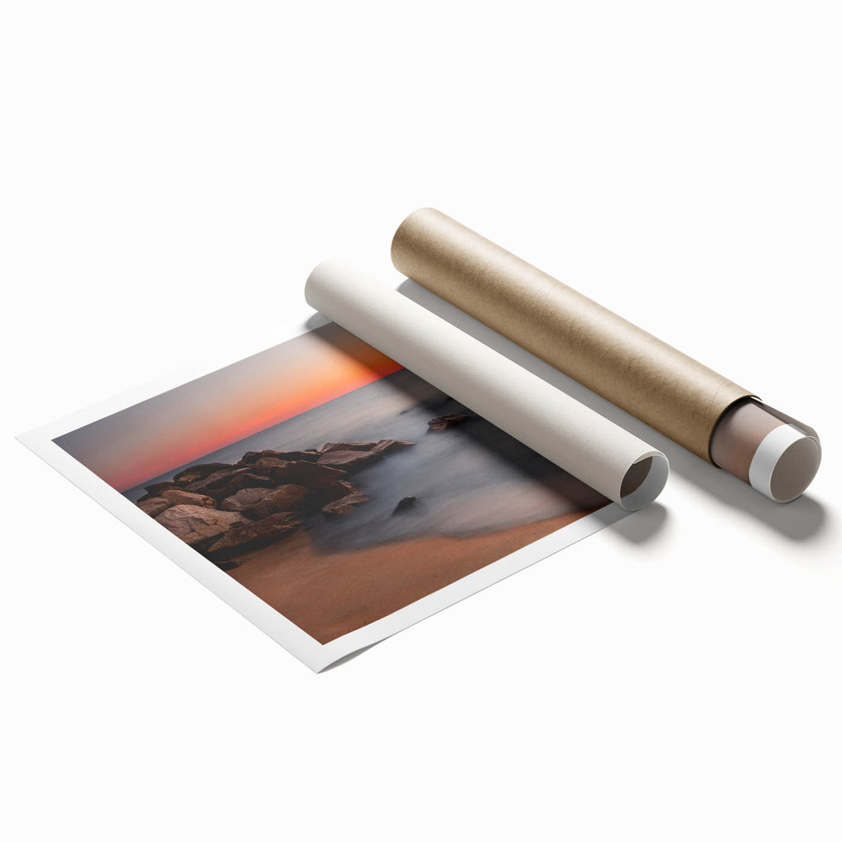 Delaware landscape with vibrant floral elements on a rolled print, suitable for large bathroom or living room walls.