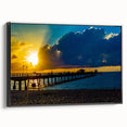 Black and white framed canvas of Fort Lauderdale landscape, ideal for bedroom wall art.