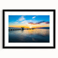 Colorful abstract art print of the Florida Keys in vibrant blue and green tones on a large textured canvas.