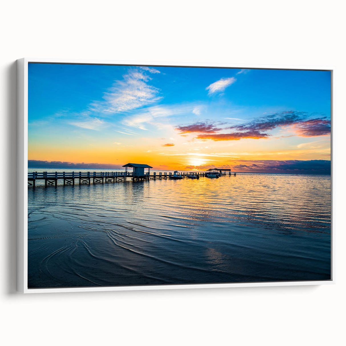 Vintage poster art of Florida Keys on framed canvas, featuring colorful art in extra large size, ideal for living room decor.