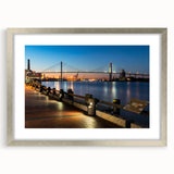 Textured art print of Savannah landscape in muted earth tones on a framed silver mat, ideal for bedroom wall decor.