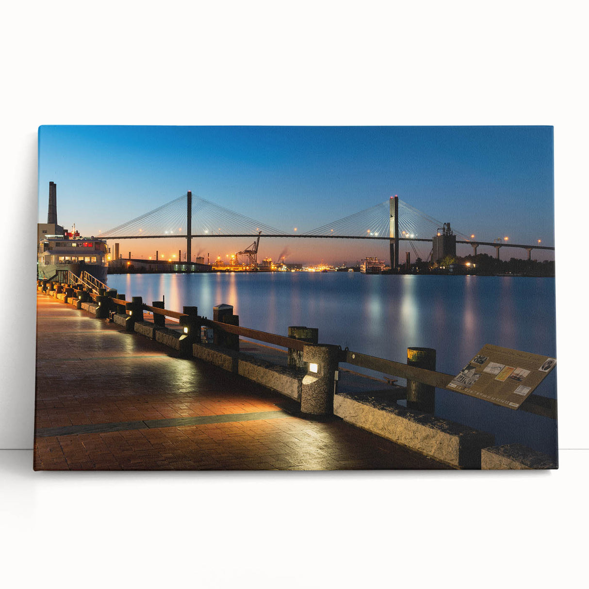 Black and white large art canvas of Savannah, Georgia scenery, ideal for kitchen wall art or bedroom decor.