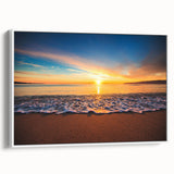 Vintage poster art of Oahu, Hawaii, featuring bold, colorful imagery on a white framed canvas, ideal for living room decor.