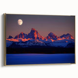 Framed canvas featuring a vintage-style Idaho landscape in muted gold and black tones, ideal for bedroom wall decor.