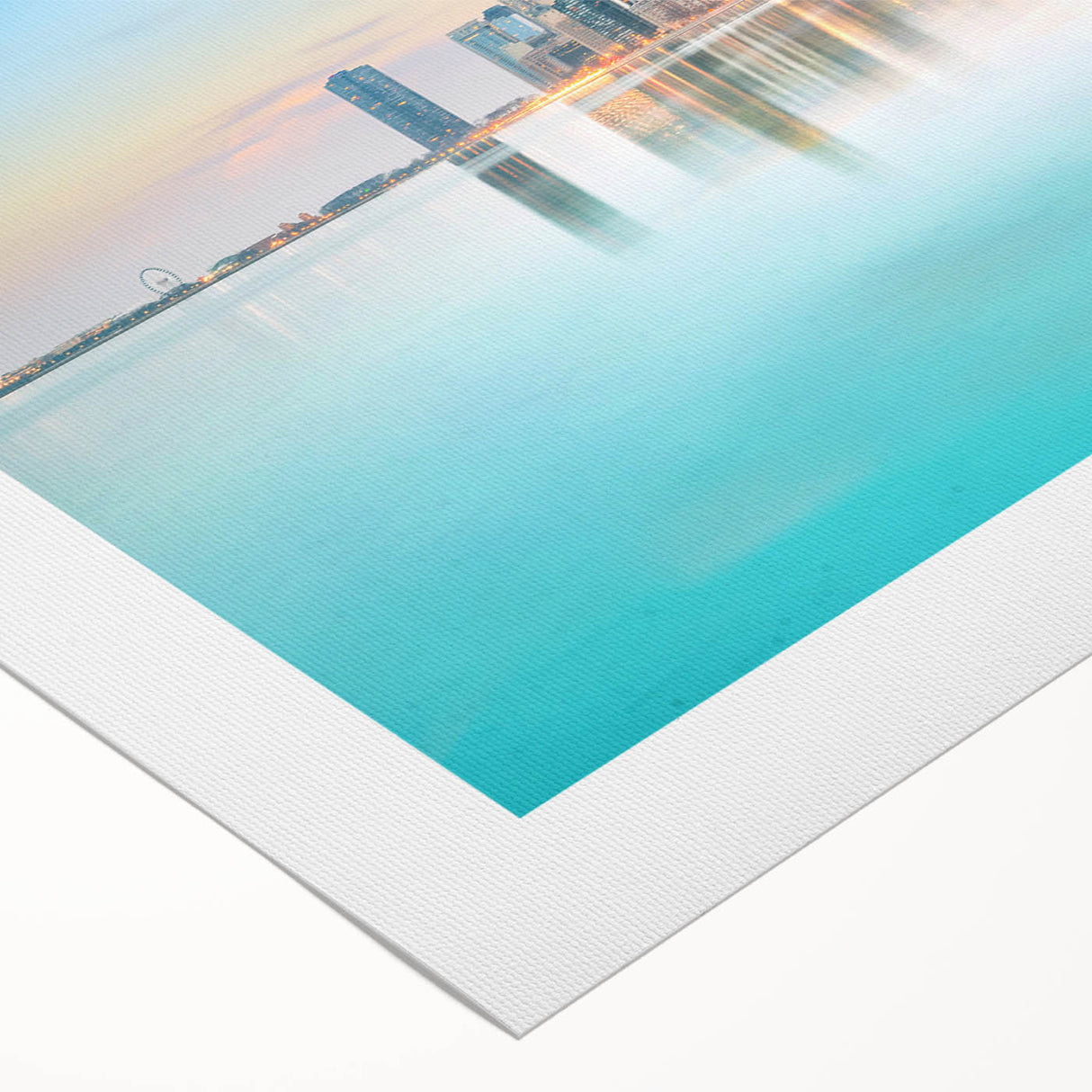 Art deco poster of Chicago skyline in monochrome shades on rolled canvas, suitable for dining room wall art.