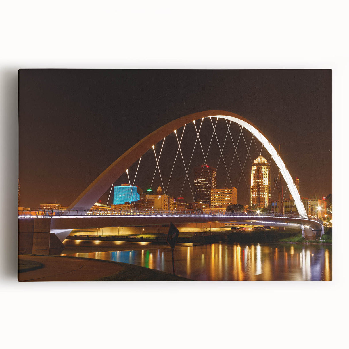 Black and white photograph of a rural Iowa landscape on large stretched canvas, suitable for kitchen wall art.