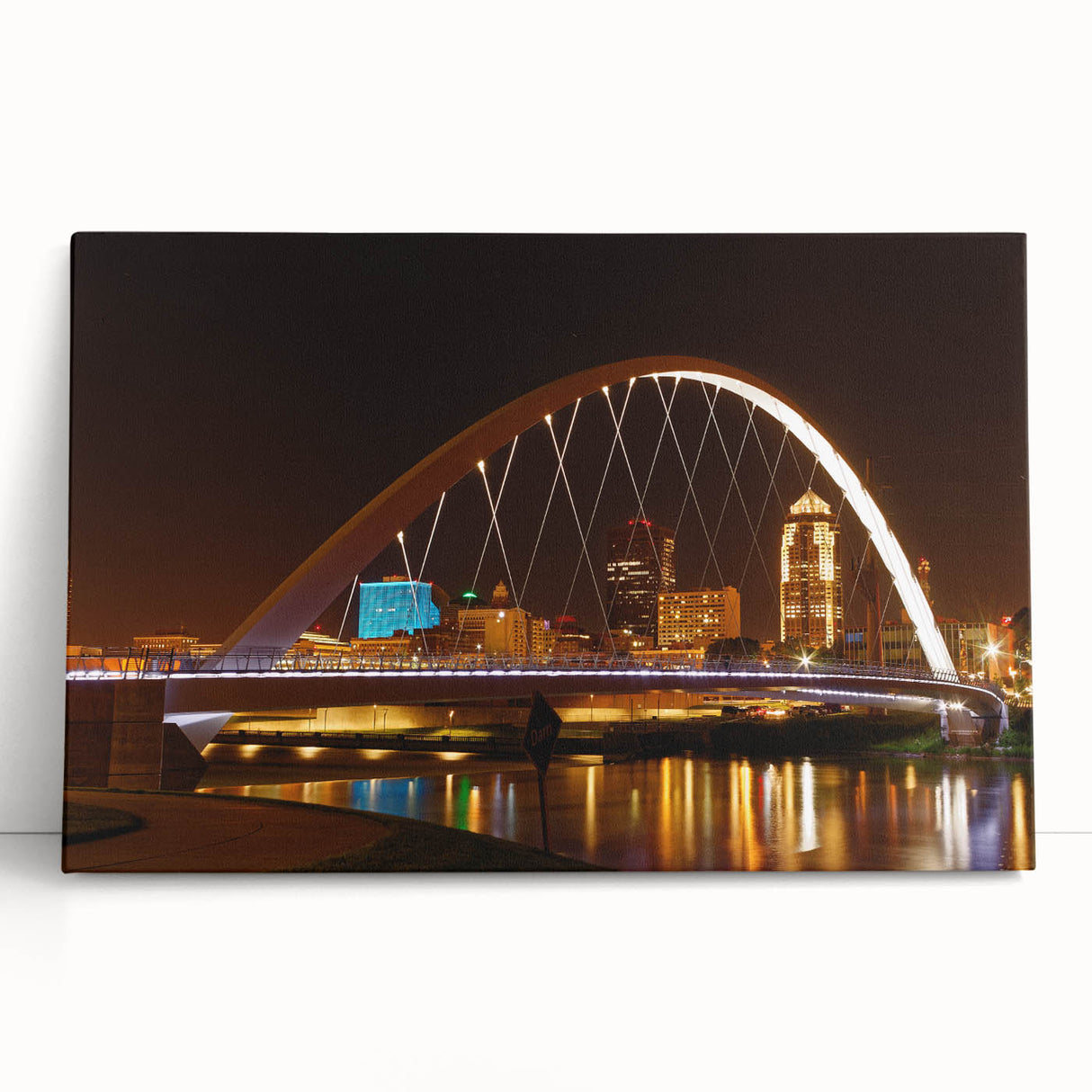 Black and white photo of Iowa scenery on large stretched canvas, ideal for kitchen wall art.