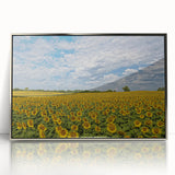 Mid-century modernist art depicting Kansas scenery in muted earth tones on a framed acrylic panel.