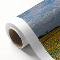 Art deco poster depicting vibrant Kansas scenery on rolled canvas, ideal for nursery wall art or dining room decor.
