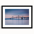 Abstract art print of Chesapeake Bay in vibrant colors on a large textured canvas, ideal for living room decor.