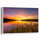 Vintage poster art of Mississippi scenery on framed canvas, featuring vibrant colors on a white background.
