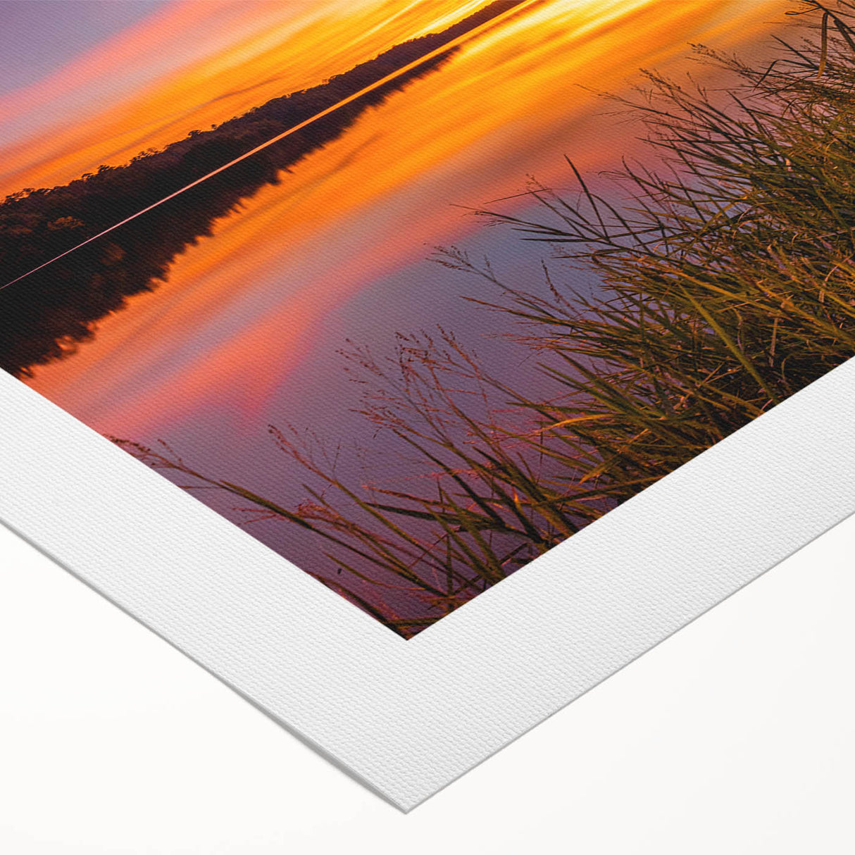 Art deco poster featuring the Mississippi scenery in muted green and blue tones on rolled canvas.