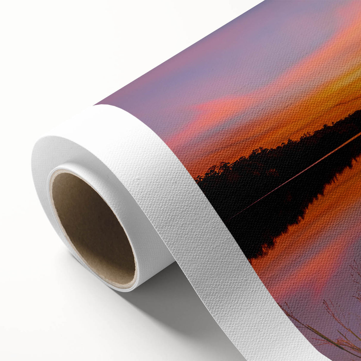 Art Deco-style Mississippi scenery on rolled canvas, featuring soft pastel colors, ideal for nursery wall art.