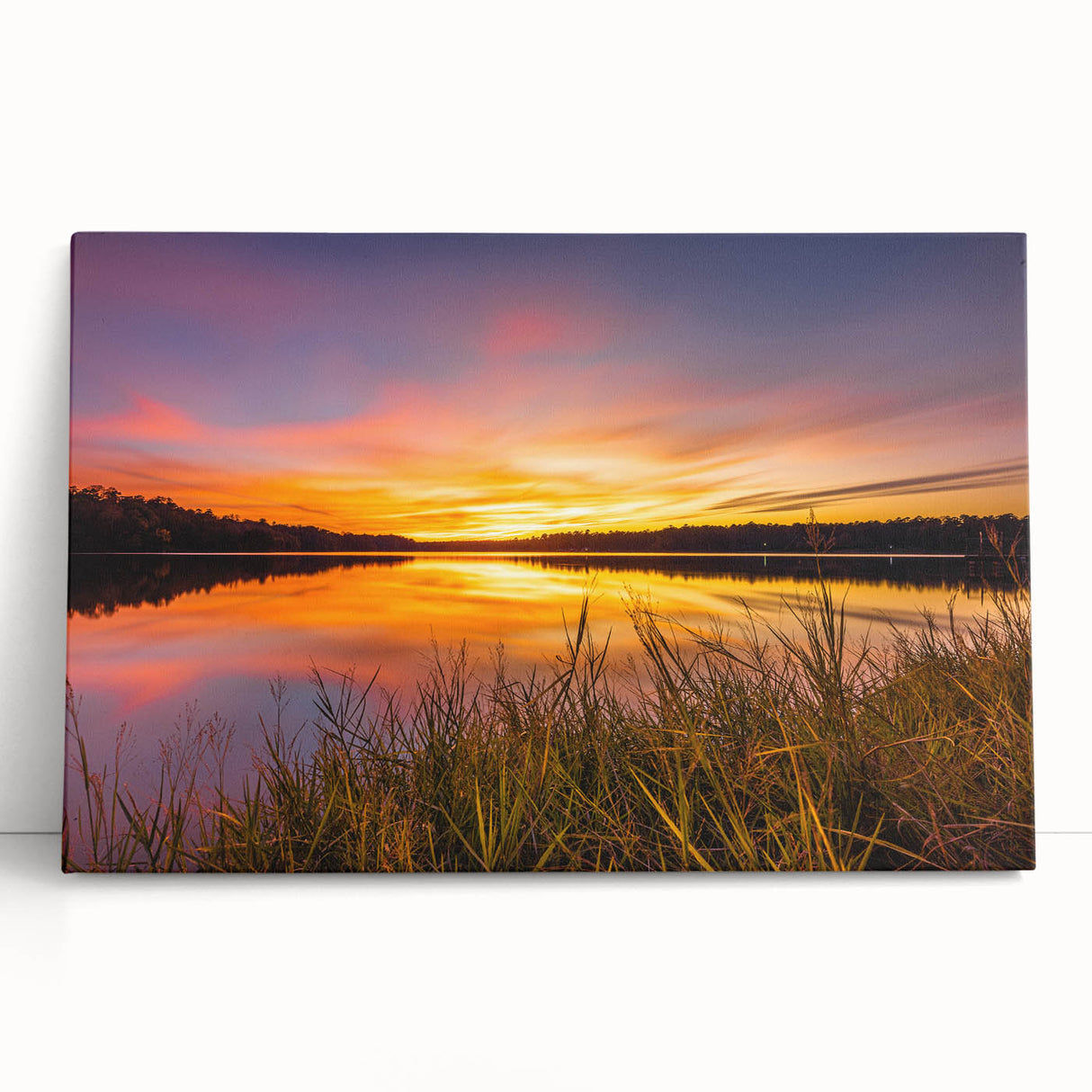 Black and white stretched canvas of the Mississippi River, ideal for kitchen wall art or bedroom decor.