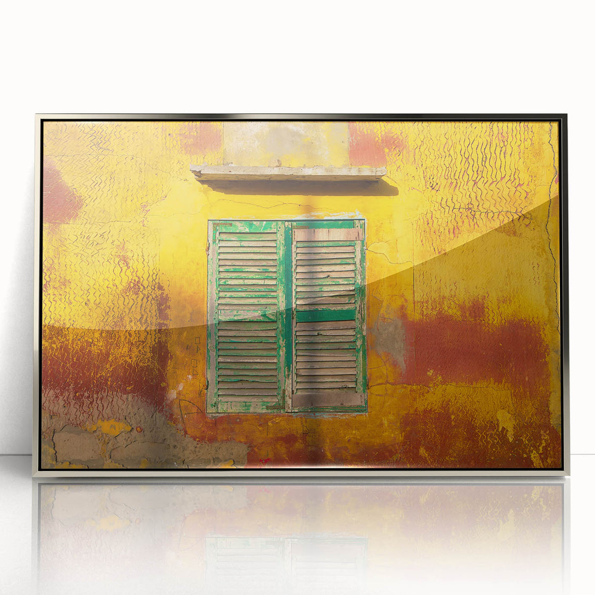 Mid-century modernist art of St. Louis skyline in muted gray tones on framed acrylic, ideal for modern art wall decor.