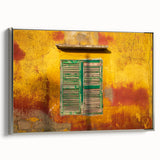Framed canvas of a vintage-style St. Louis landscape painting in colorful tones, ideal for living room decor.