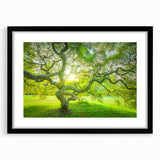 Abstract art print depicting colorful, textured scenery of New Jersey on a large framed canvas, ideal for living room decor.