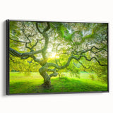 Black and white framed canvas of New Jersey landscape, ideal for bedroom wall art.