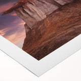 Art deco poster of New Mexico scenery in muted earth tones on rolled canvas, suitable for dining room decor.