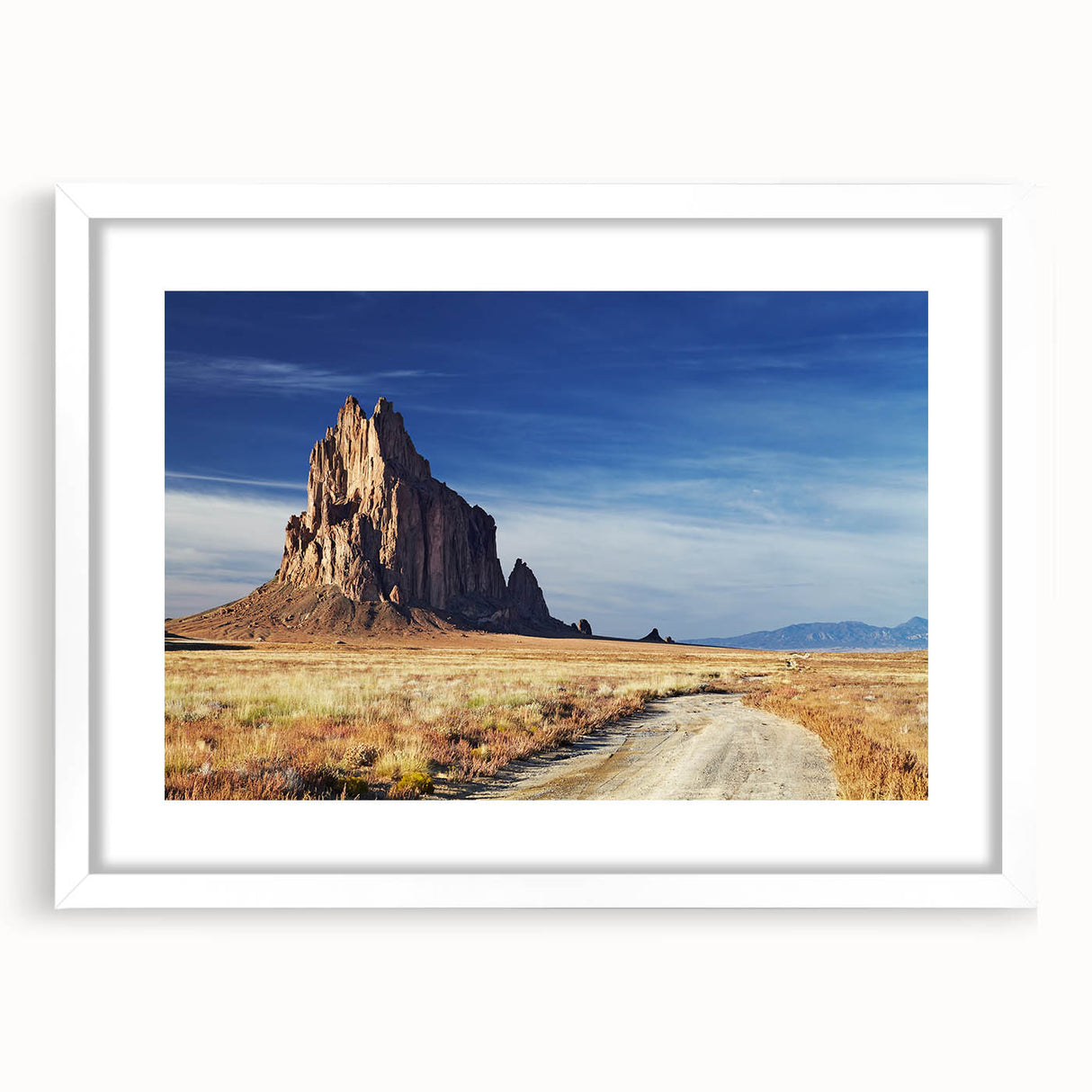 Abstract art print of White Sands in New Mexico, featuring soft pastel tones on a framed canvas.