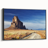 Black and white landscape art painting of White Sands, New Mexico on framed canvas, ideal for bedroom wall decor.