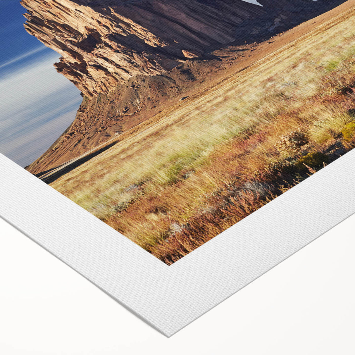 Art deco poster featuring the White Sands of New Mexico in pastel shades on rolled canvas, suitable for dining room decor.