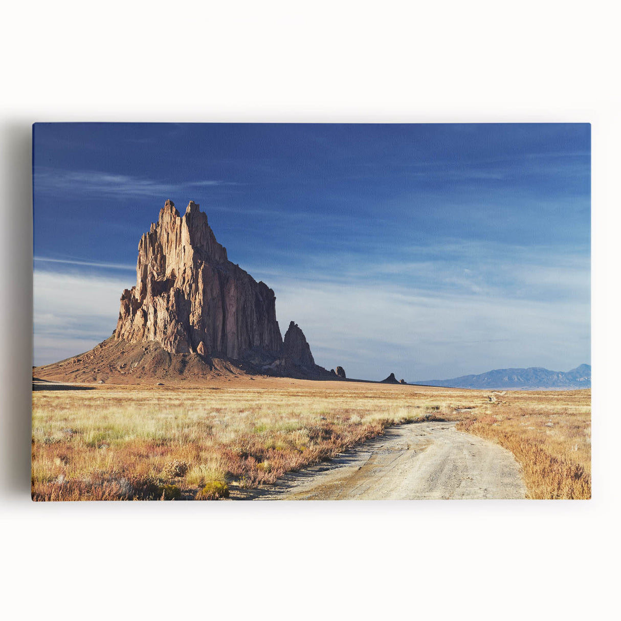 Black and white photograph of White Sands, New Mexico on large stretched canvas, ideal for kitchen wall art.