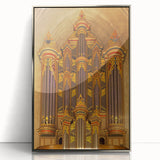 Mid-century modernist art depicting the Durham.