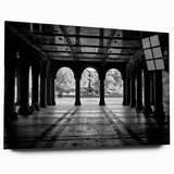 Acrylic print of Central Park with vivid green and blue tones, ideal for bedroom or dining room art.