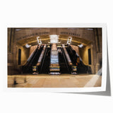 Extra large rolled print of Grand Central Station in muted gray tones, ideal for art wall dining room.
