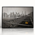 Large abstract wall art depicting Manhattan's skyline in muted black and gray tones on a framed acrylic.