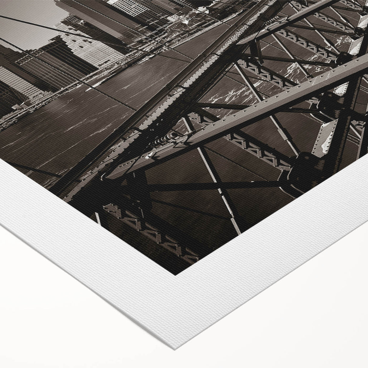 Art Deco poster of Manhattan skyline in monochrome, extra large rolled canvas, suitable for dining room wall.