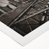 Art Deco poster of Manhattan skyline in monochrome, extra large rolled canvas, suitable for dining room wall.