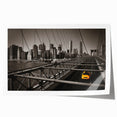Extra large rolled print of Manhattan skyline with muted gray and blue tones, ideal for art wall dining room.