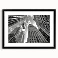 Colorful abstract art print of New York City, in vibrant hues on a textured, extra large canvas, ideal for living room decor.