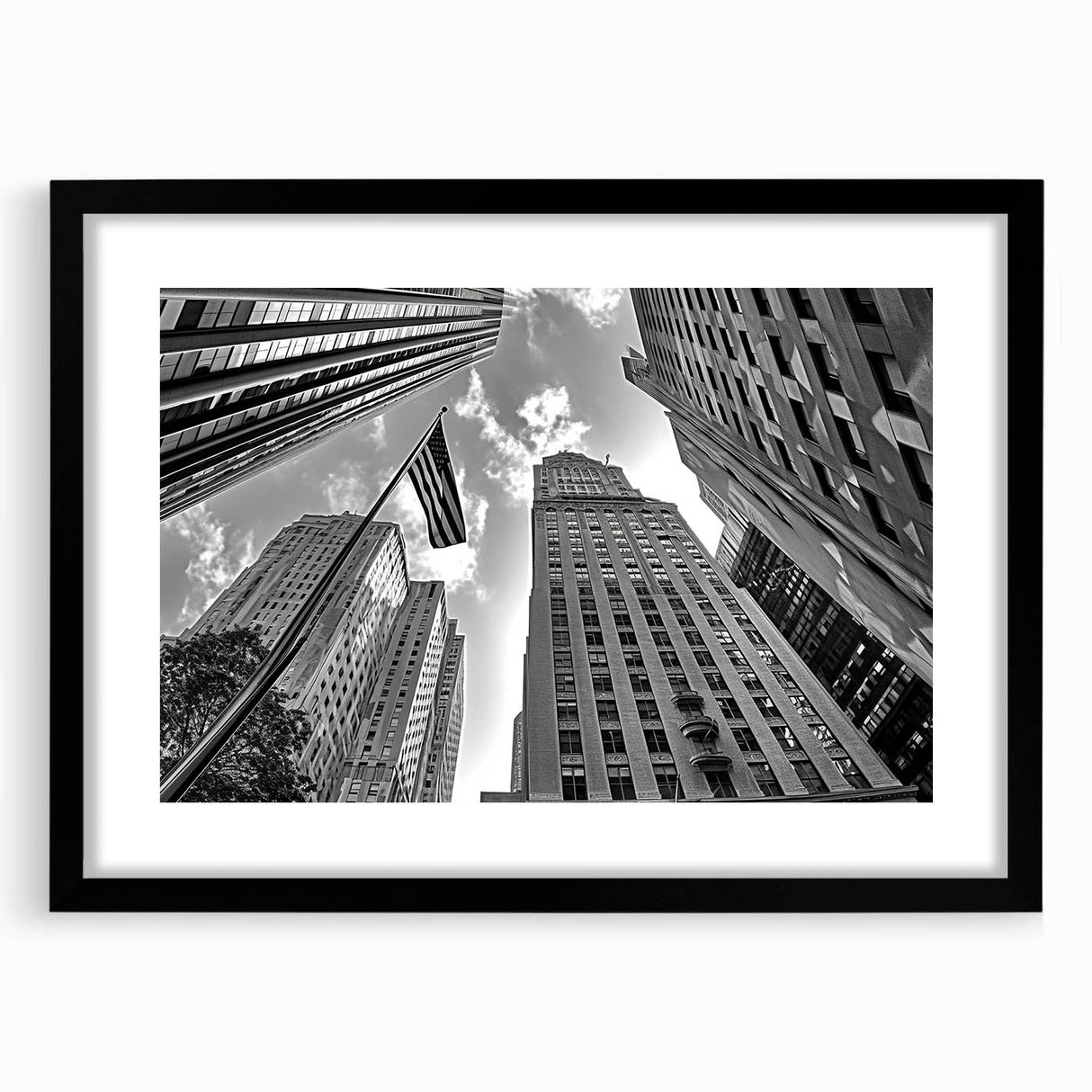 Colorful abstract art print of New York City, in vibrant hues on a textured, extra large canvas, ideal for living room decor.